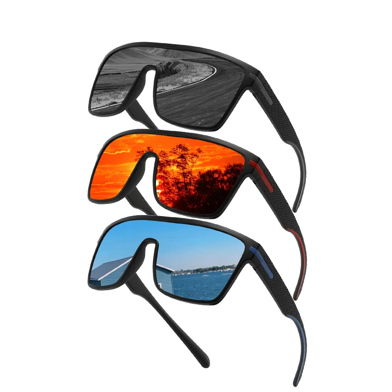 Fashion Polarized Square Sunglasses Oversized Anti-Glare Driver Mirror UV400 Sun Glasses for Men And Women