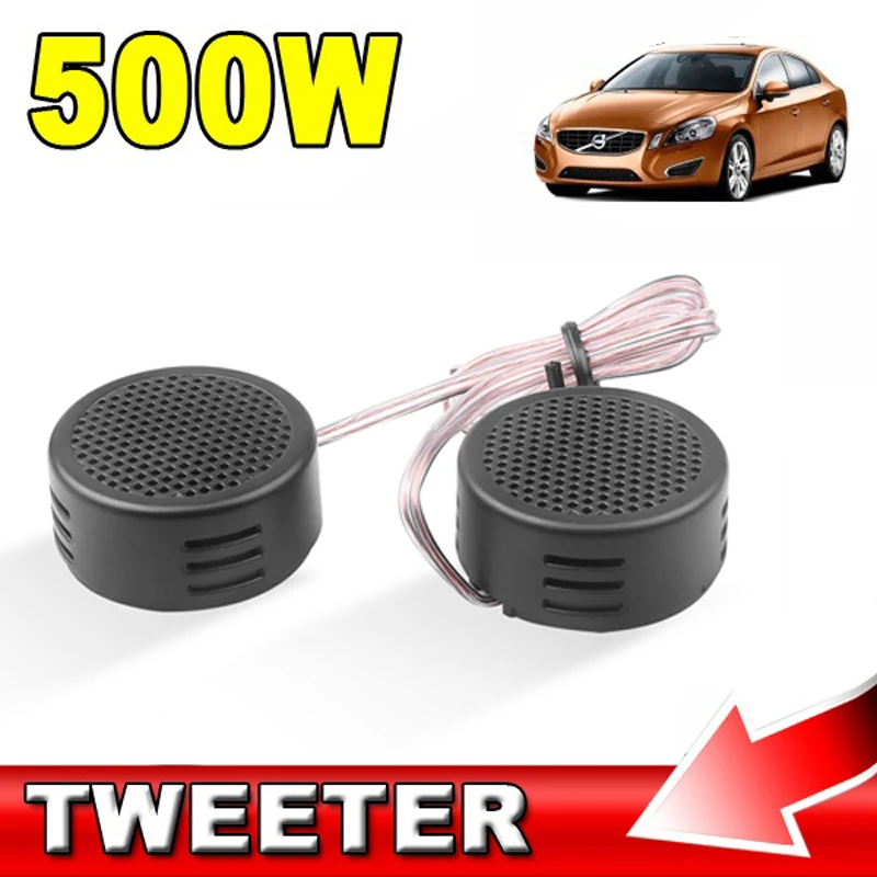 2 Stück/Set Universeller Hocheffizienter Mini-Kalottenhochtöner Lautsprecher 500W Leistungsstarker Audio-Sound für Auto