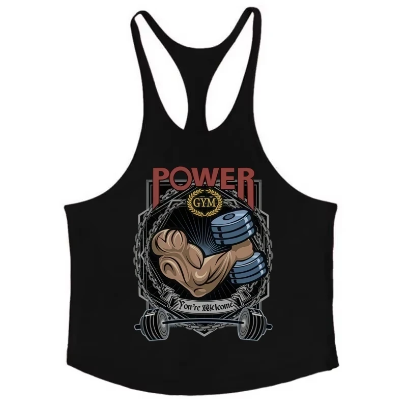 

Men's Cotton Training Tank Top Y-Back Sleeveless Vest Flex for Gym Muscle Definition Workout Athletic Undershirt Activewear