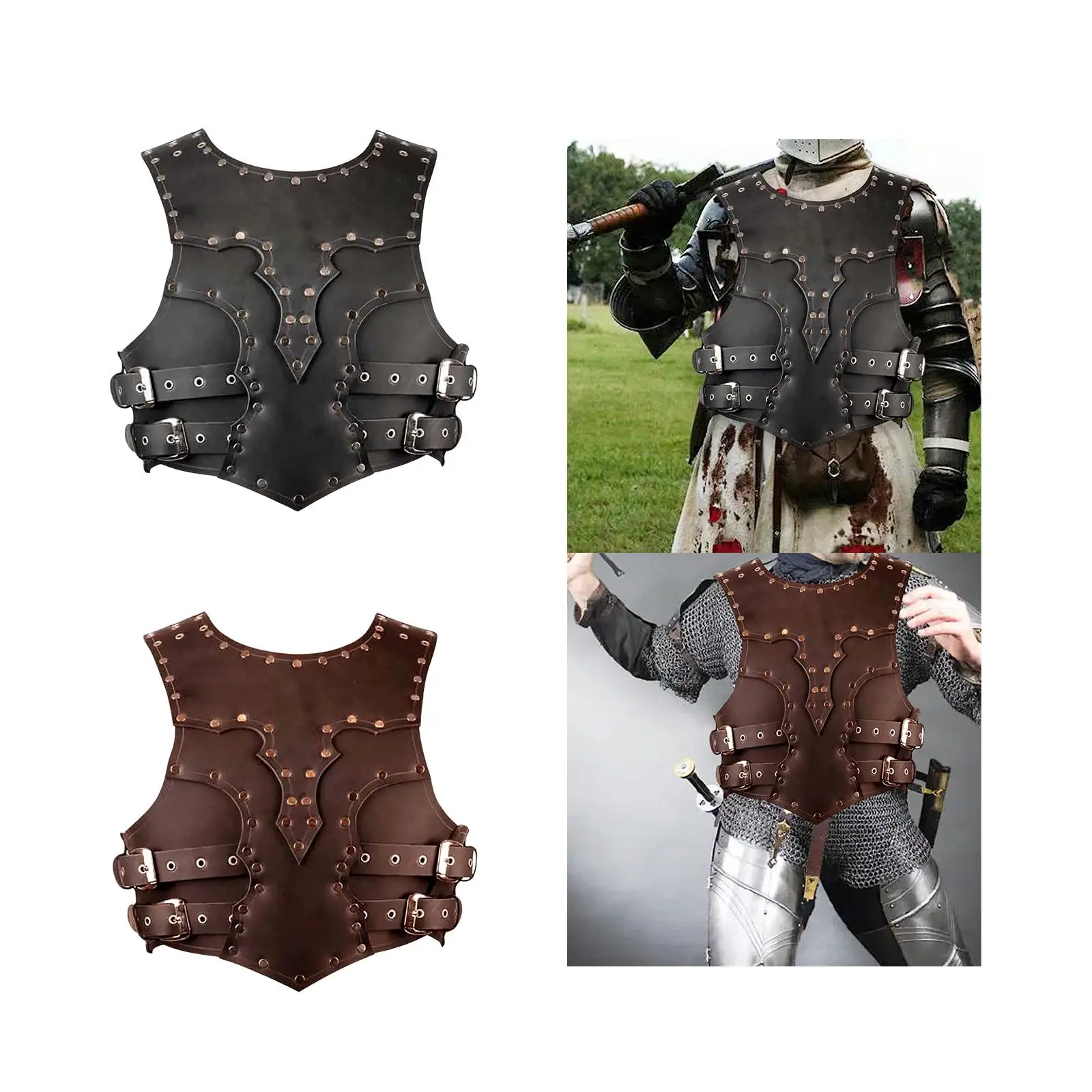 

Medieval Knight Chest ed Mans Halloween Party for Men Women Role Play