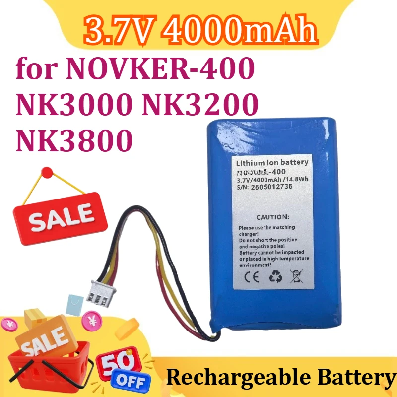 

New 3.7V 4000mAh 14.8Wh for Optical Fiber Tester for NOVKER-400 NK3000 NK3200 NK3800 Built-in Rechargeable Batteries