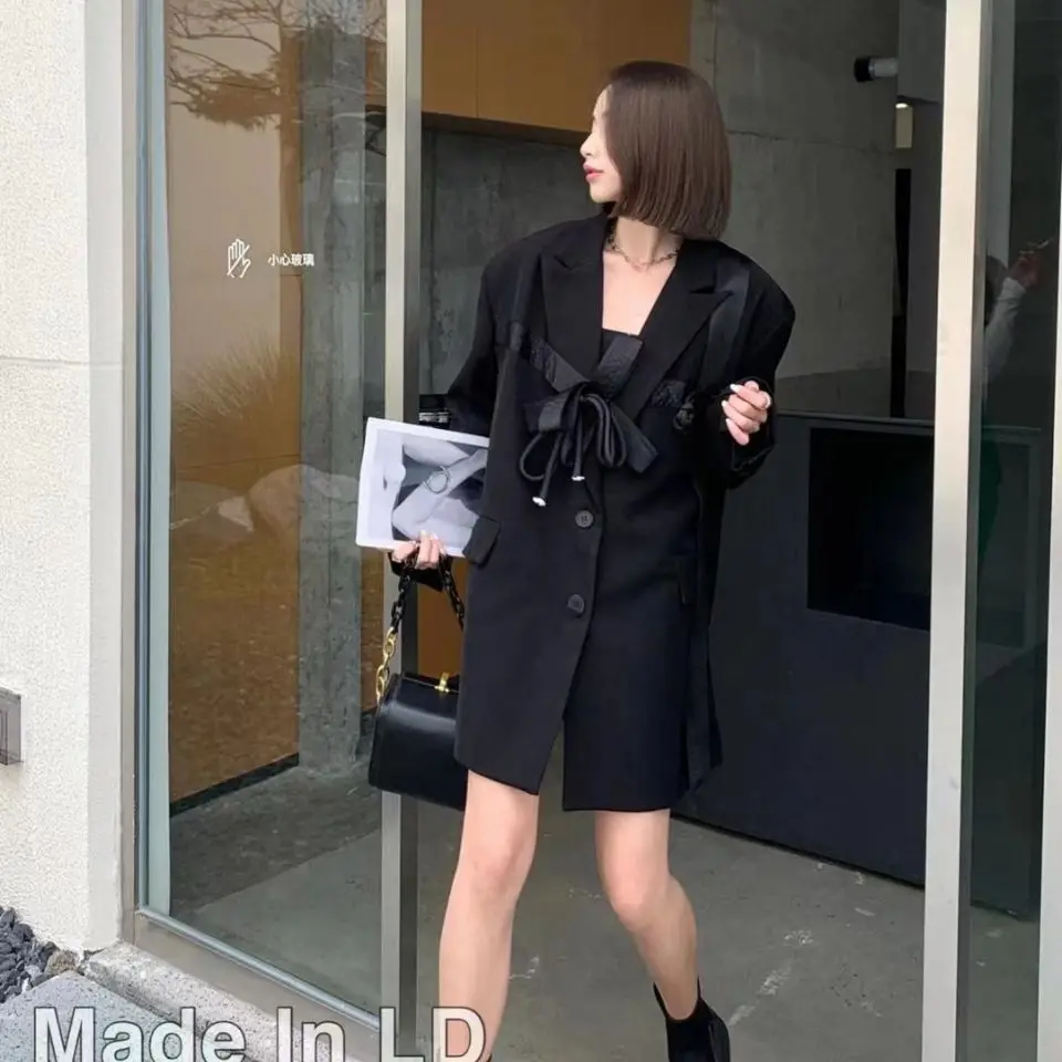 Damska kurtka oversize 2025, modny płaszcz jesienny, modny luźny krój do biura z stylowym designem