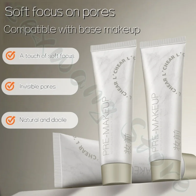 Pre-makeup facial cream, hydrating and long-lasting, not easy to stick to powder, naturally fits and improves dry skin 30g