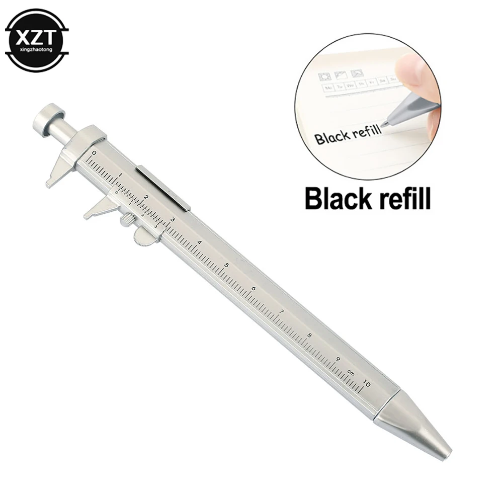 Ballpoint Pen Multifunction Gel Ink Pen Plastic Vernier Caliper Roller Ball Pen Scale Ruler School Office Stationery