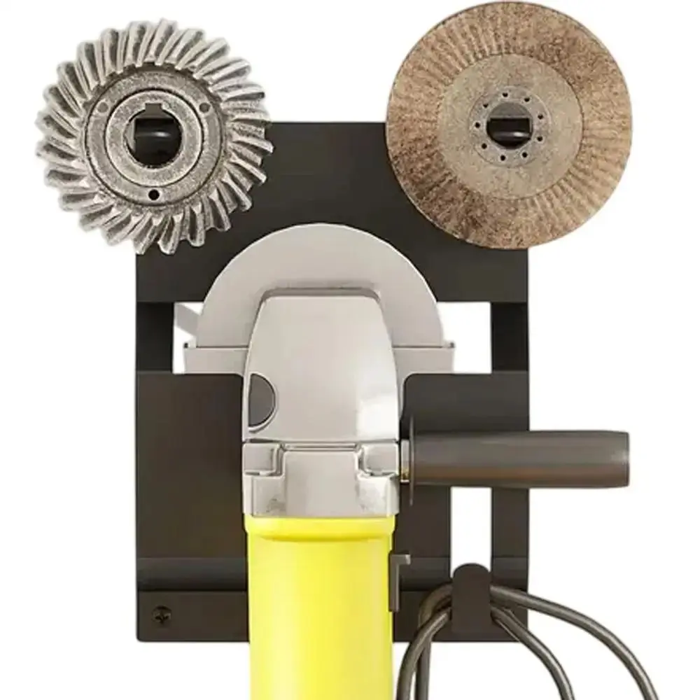 

Wall Mount Workshop Grinder Storage Rack Metal Bracket Heavy Duty Angle Grinder Storage Stand Manual Remove Dust