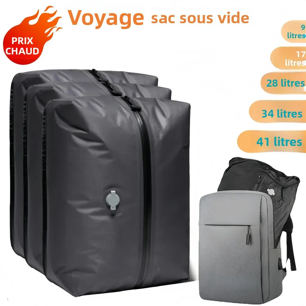 Sacs de compression sous vide légers d'extérieur pour les voyages en camping-organisateur peu encombrant pour les voyages de randonnée sacs de rangement pour vêtements