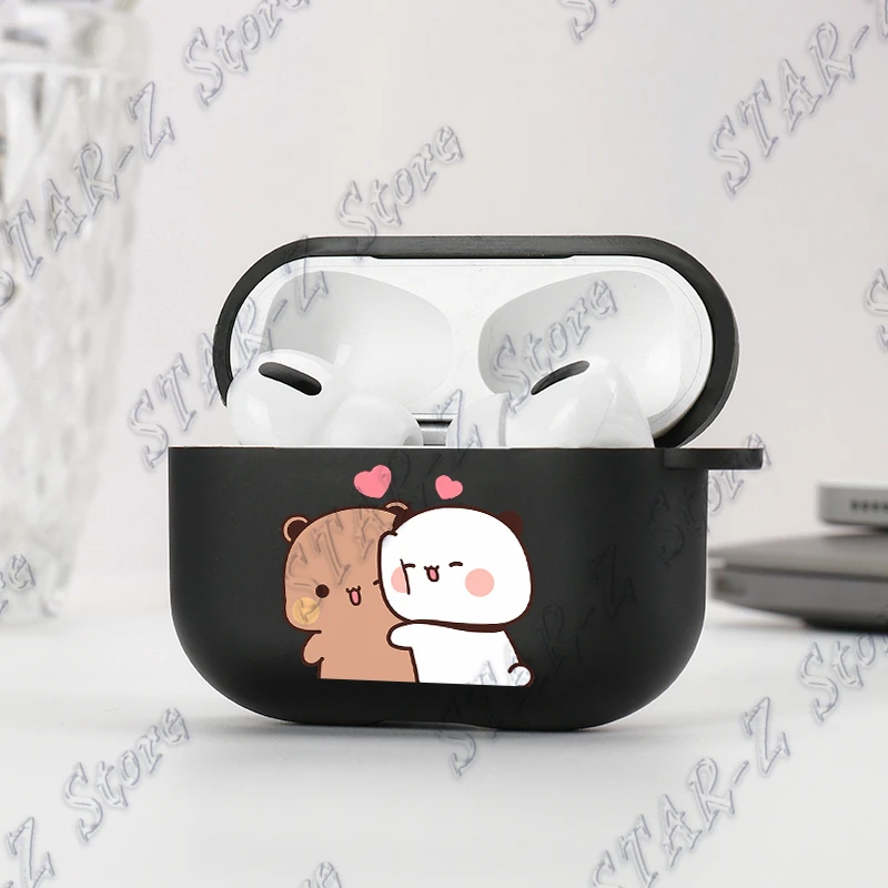 Cute Bubu Dudu Couple Bear Soft Silicone Case for Apple Airpods Pro 2 1 3 Baby Panda Love Shockproof Air Pods Earphone Box Cover