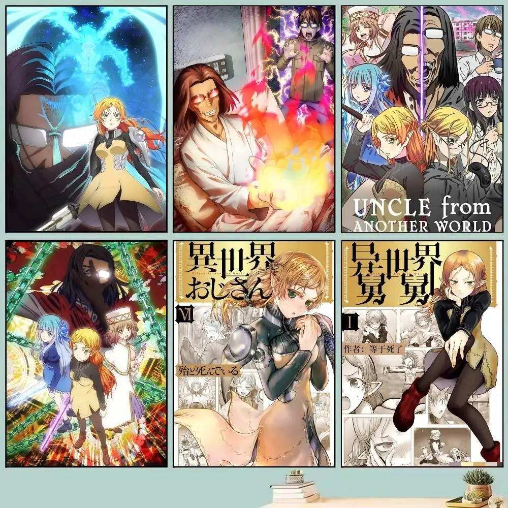 Anime U-Uncle from Another World Manga Posters Self Adhesive Waterproof Ideal For Living Room Bedroom Bar Decoration