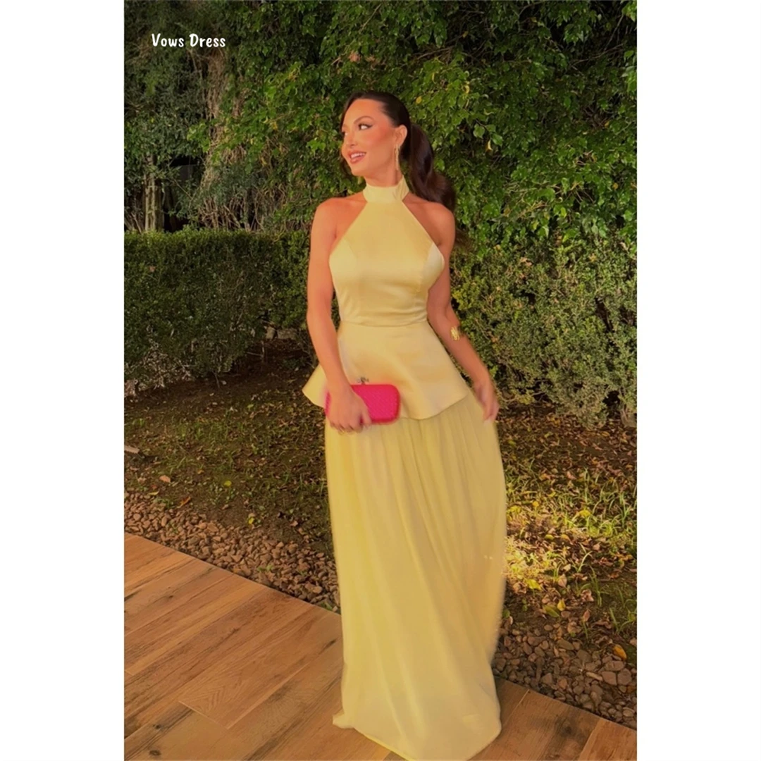 

Vows Custom Made Elegant Women's Dresses for Wedding Party Dress Round Collar Robes De Cocktail Evening Dress Woman Back-length