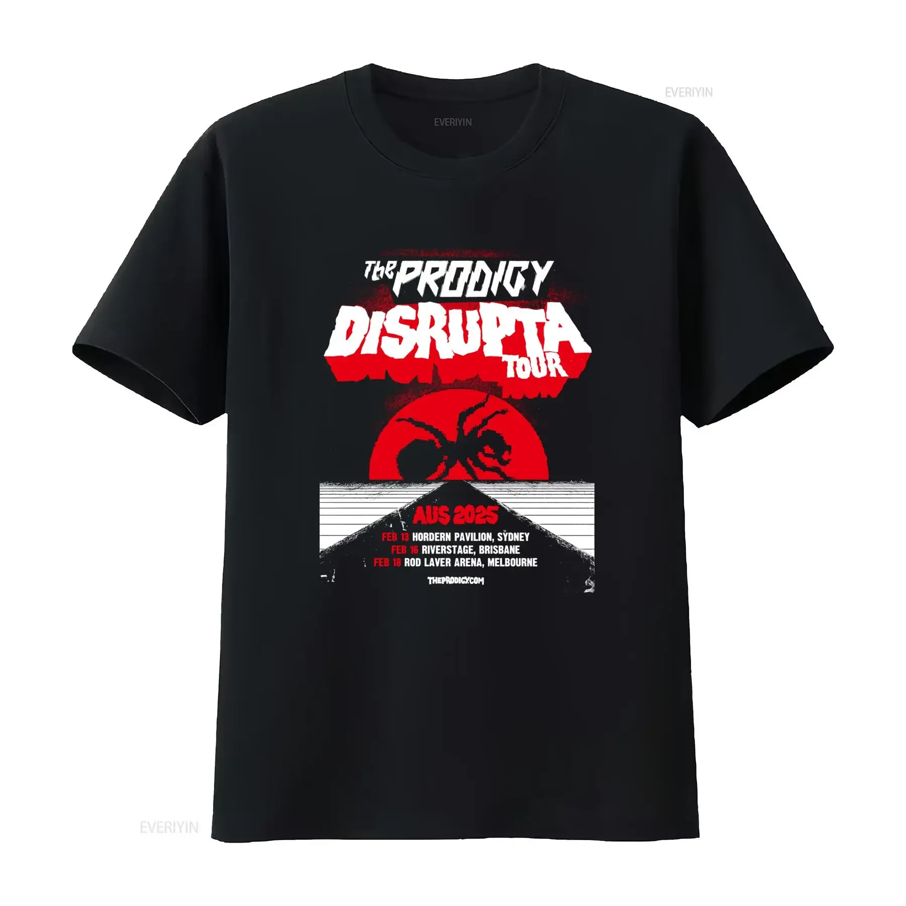 The Prodigy Disrupta Tour 2025 Australia T Shirt For Fans Sizes S 5XL Design GC3346 vintage Washed streetwear Comfortable