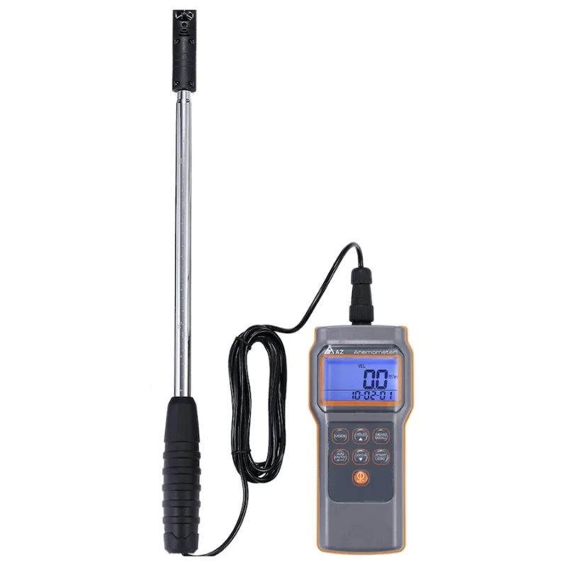 AZ8905 digital anemometer tester air conditioning duct outlet dew point wet bulb temperature and humidity wind speed anemometer