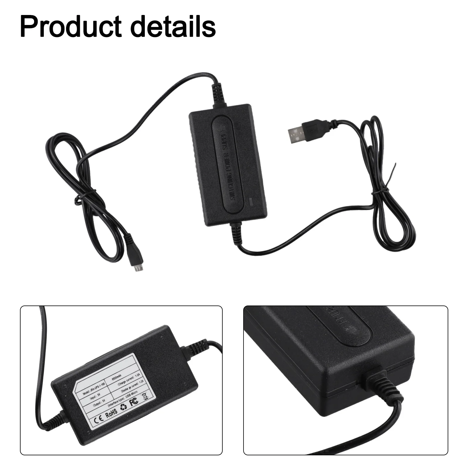 Critical Moments Uninterruptible Power Supply USB Connection Black Portable Power Supply Smart Charging Technology