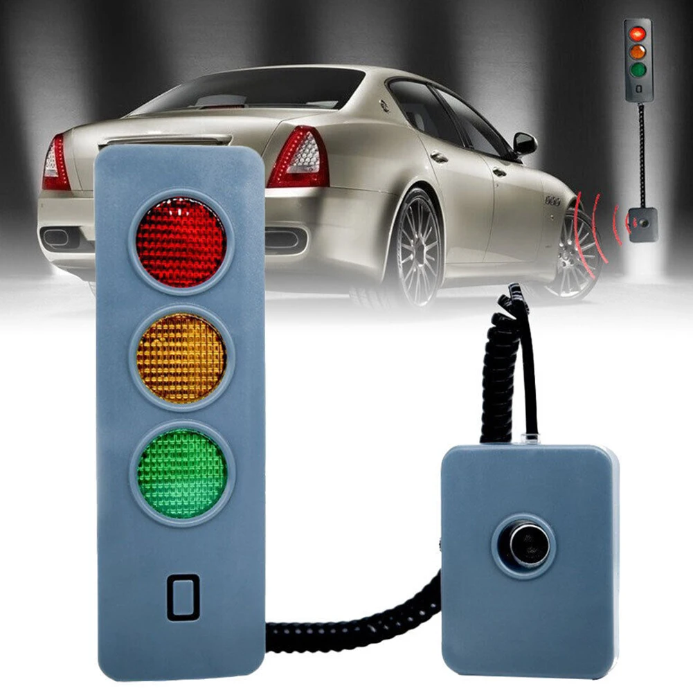 Smart Parking Device Garage Safe Light Auto Parking System Distance Stop Aid Car Guide Sensor Blue Yellow Red Flashing LED Light