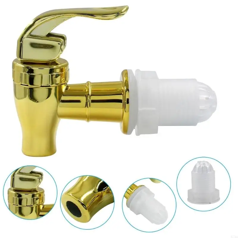 M7DA 2pcs Gold Spigot for Beverages Dispensers Portable Accessory for Event