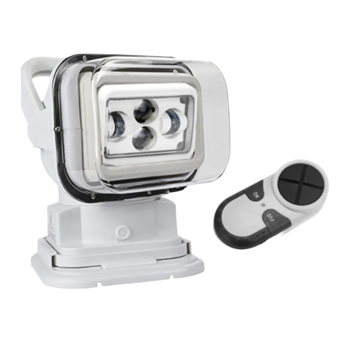 LED Marine Searchlight,60W 12V24V Remote Control Spotlight,360 Degree Rotating Work Light,for Boat Truck SUV 4x4 Off-Road,7 Inch