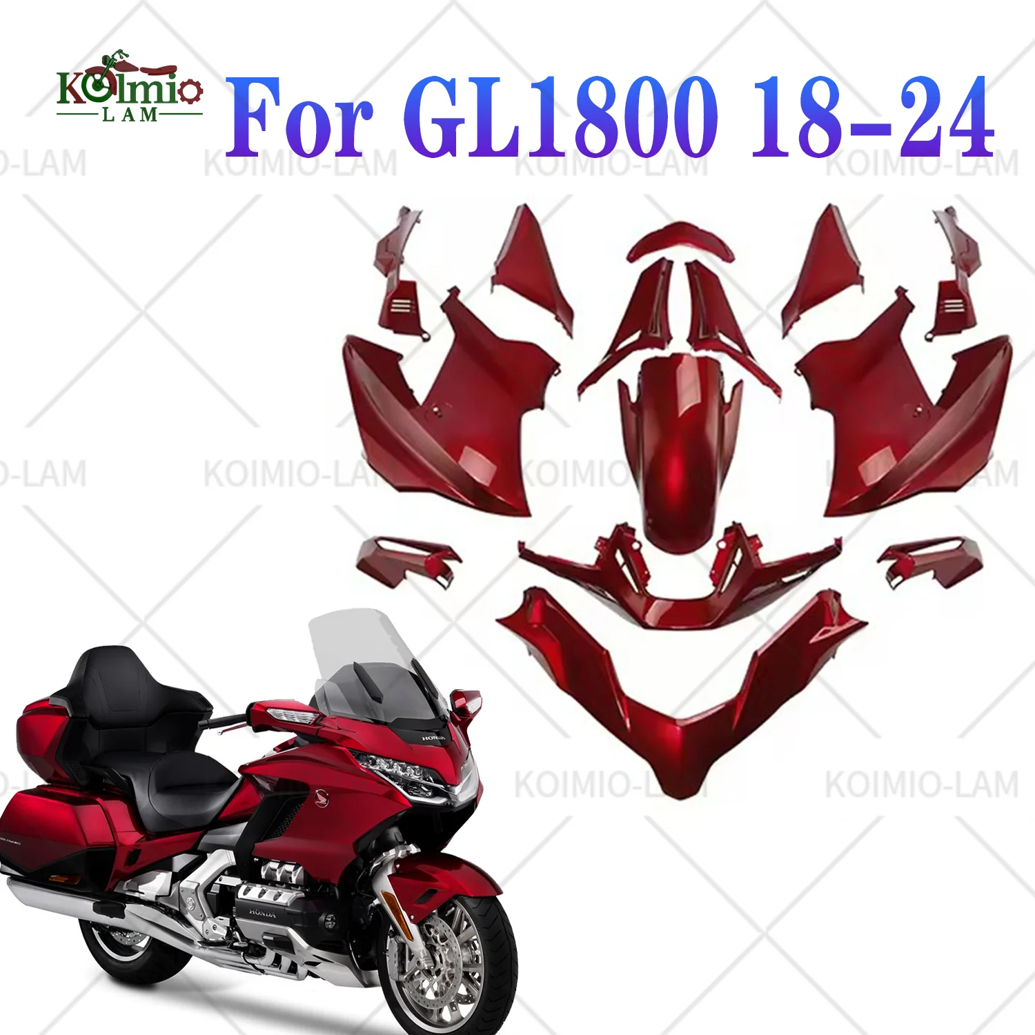 

Fit for HONDA Gold Wing 1800 GL1800 2018 - 2024 Motorcycle bodywork Plastic Fairing Kit Set
