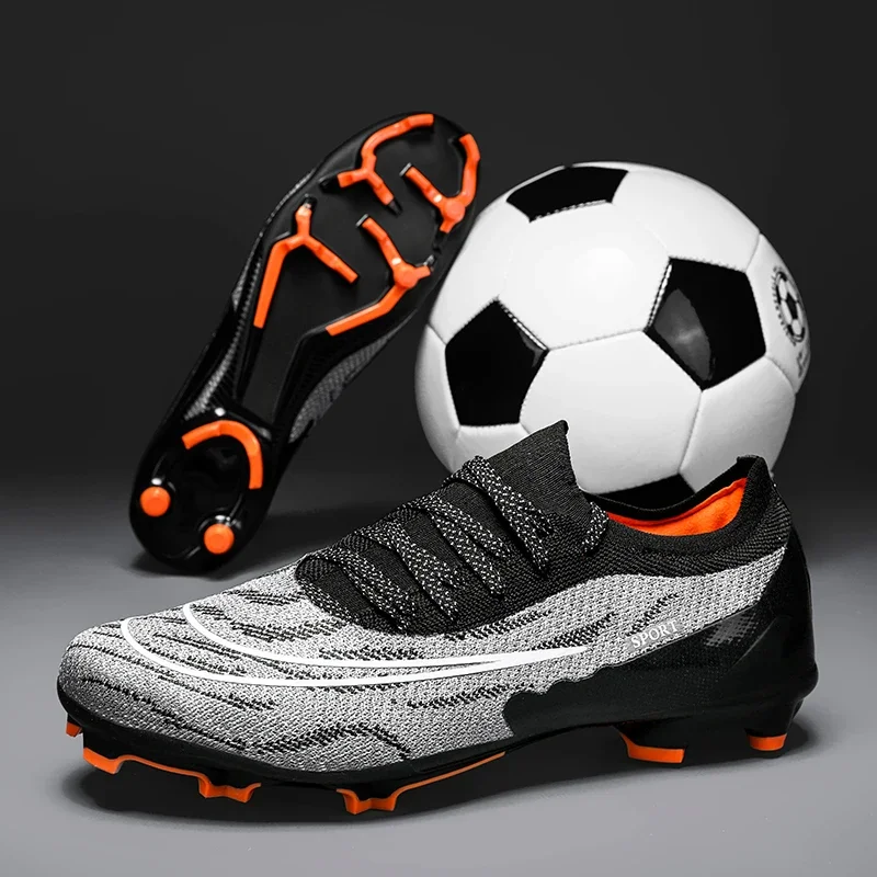 Outdoor Men Training Football Boots Non-Slip Professional Soccer Shoes Cleats Match Ultralight High-quality Long Spikes Unisex