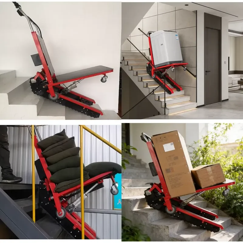 

Electric Step Stair Climber Machine for Crawler Type 400kg Capacity Three-Wheel Platform Hand Trolley OEM Customizable