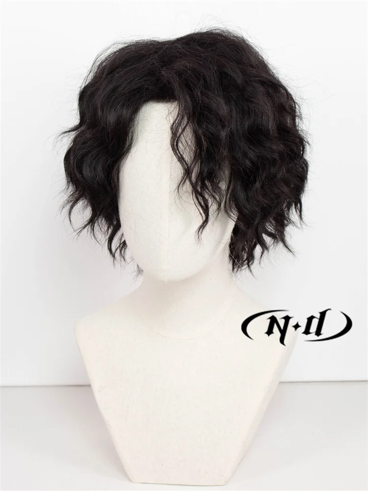 ND Kiyoomi Sakusa Cosplay Wigs Hairpiece Haikyu Anime Cosplay Hair Wigs for Comic Con Coser Costume Party Heat Resistant