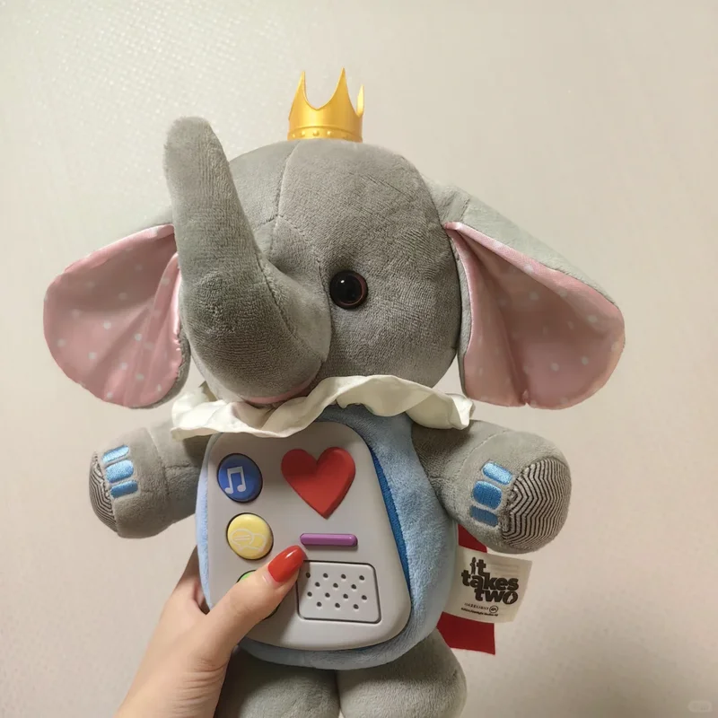 بقعة Dpi الأجهزة الطرفية للمصنع الأصلي شخصين في صف الفيلة الصغيرة القابلة للإزالة دمى قطيفة دمى تفاعلية العمل الجميلة