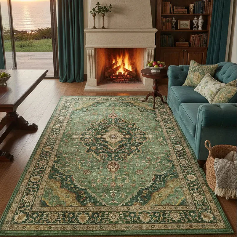 Persian Palace Pattern Area Rug Living Room Carpet Luxury Floral Design Soft Durable Home Decor Retro Luxury Multiple Styles view 2