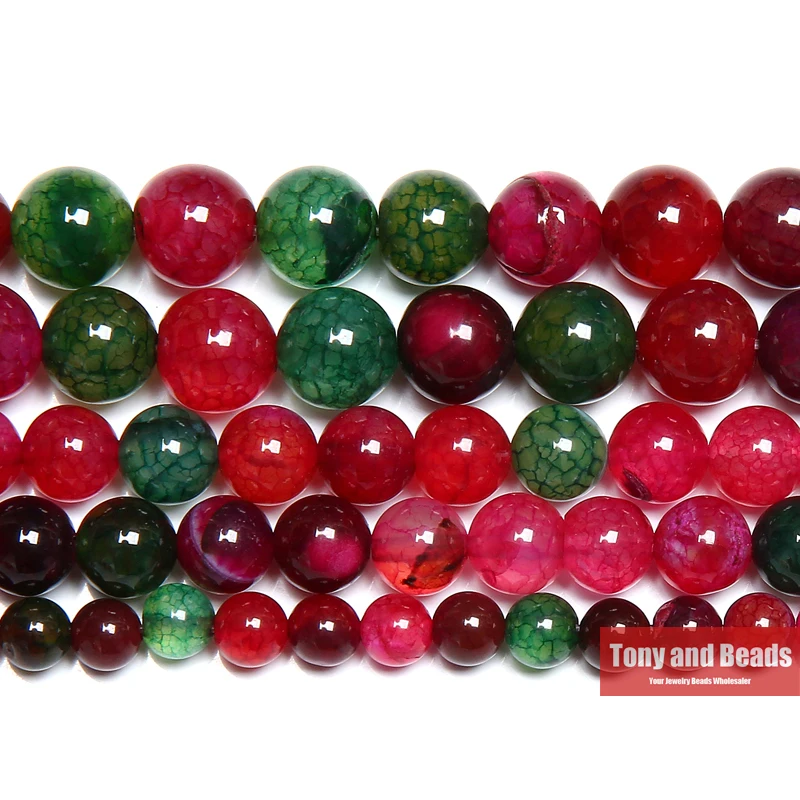 

Natural Stone Mixed Colors Dragon Vein Agate Round Loose Beads 15" Strand 6 8 10 12 MM Pick Size