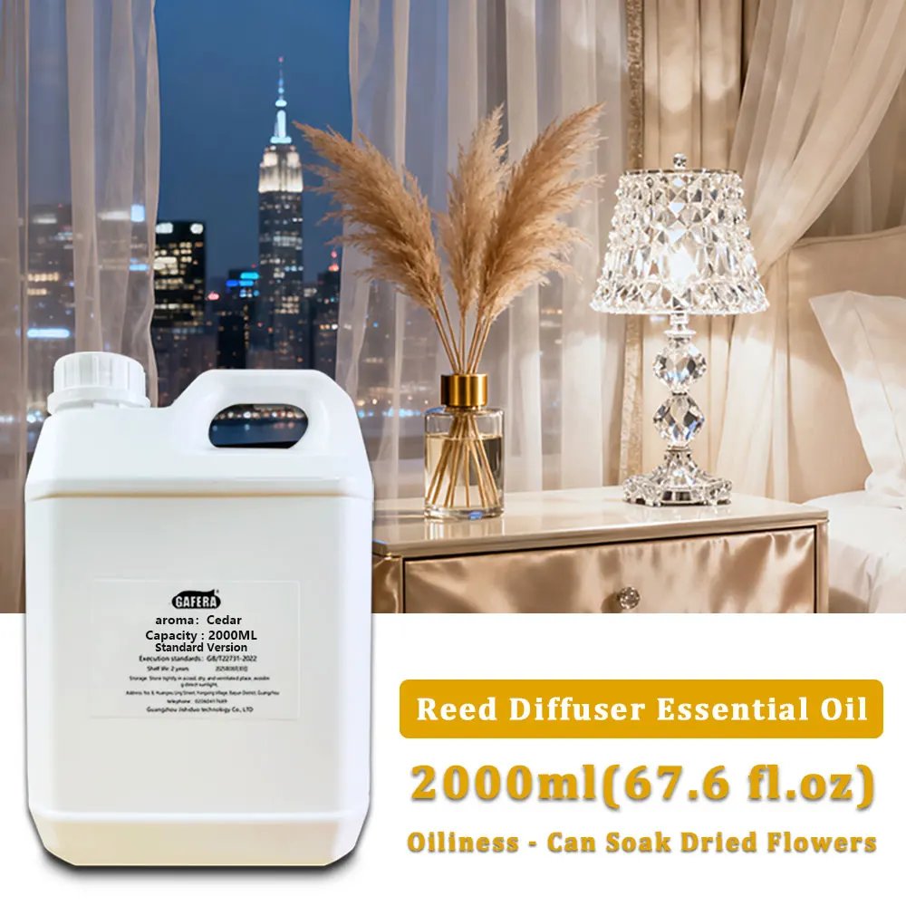 GAFERA 2000ML (67.6 fl.oz) Cedar/Marriott Hotel Diffuser Oil Refill Essential Oils - For Reed Diffuser & Fireless Aroma Diffuser
