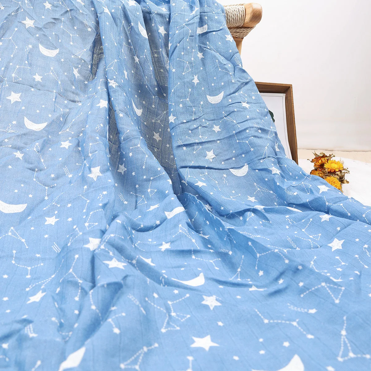 HappyFlute 120*110cm الطفل الشاش قماط 100% القطن الصيف لطيف طباعة الطفل البطانيات #2