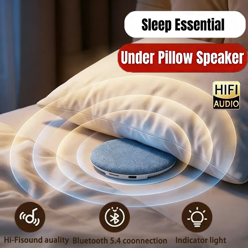 

New For Pillows Bluetooth Speakers High-Quality Sleep Ultra-Thin Under Pillow Listening Long Battery Life White Noise Sleep