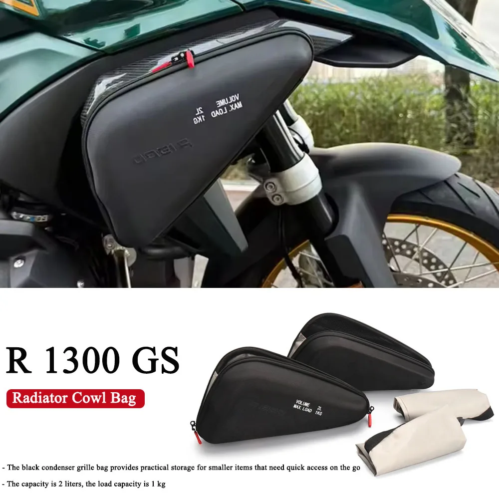 

R 1300 GS 2L Motorcycle Accessories Radiator Cowl Bag Side Fairing Tool Storage Bags 1kg For BMW R1300GS R 1300GS 2023 2024 2025