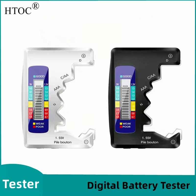 Digital Battery Tester Seven Type Of Battery C AA AAA D N 9V (6F22) And 1.55V Batteries Capacity Detector Tool