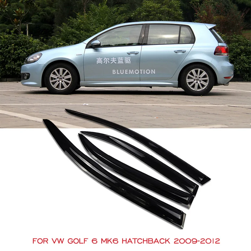 Car Window Rain Cover For Volkswagen VW Golf 6 MK6 Hatchback 2009 2010 2011 2012 Window Visor Wind Sun Smoke Guard Deflectors