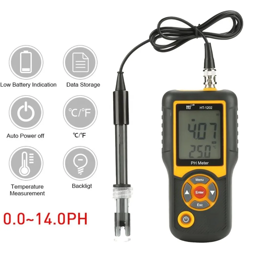 HT-1202 Environmental Protection High Measurement Precision Ph Tester Meter  Water  Monitor