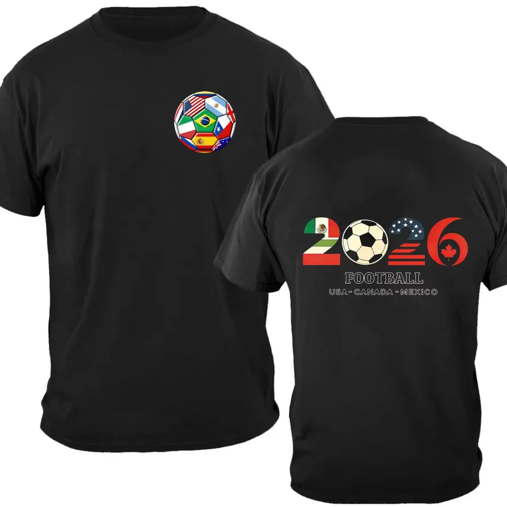 Men's short-sleeved polo shirt, 2026 multi-national flag color-block printed fan shirt