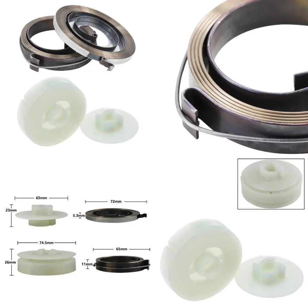 

652F 4Pcs Chainsaw Recoil Starter Pulley Spring Fit for 45cc 52cc 58cc Chainsaw