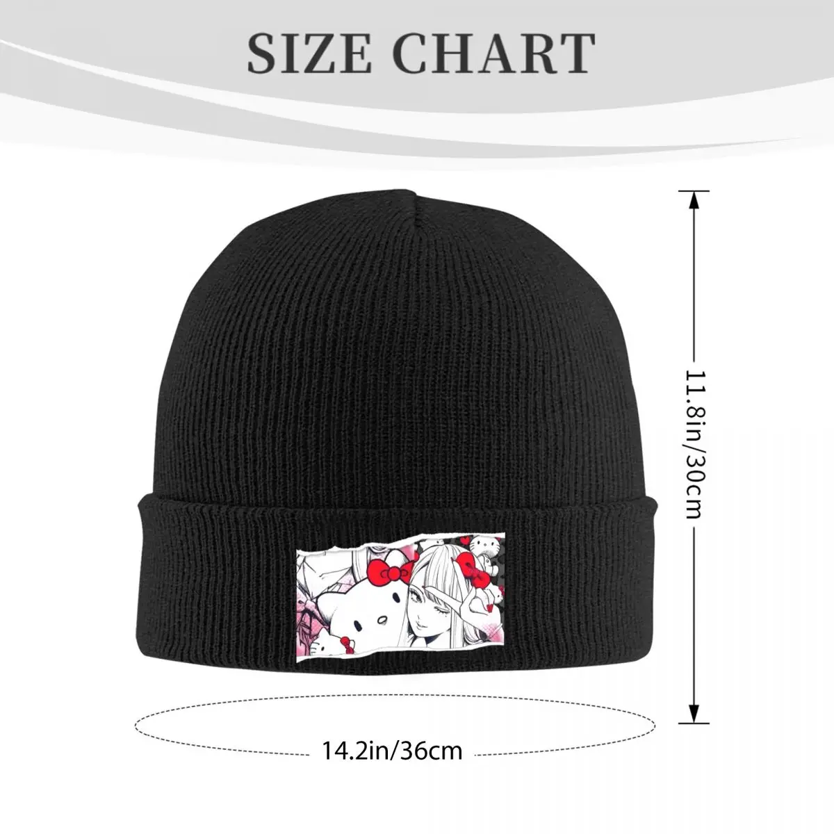 Junji Ito X Hello Kitty Anime Japan Beanie Hoeden Leuke Caps Mannen Vrouwen Outdoor Gebreide Muts Herfst Grafische Warme Zachte Beanie Hoed