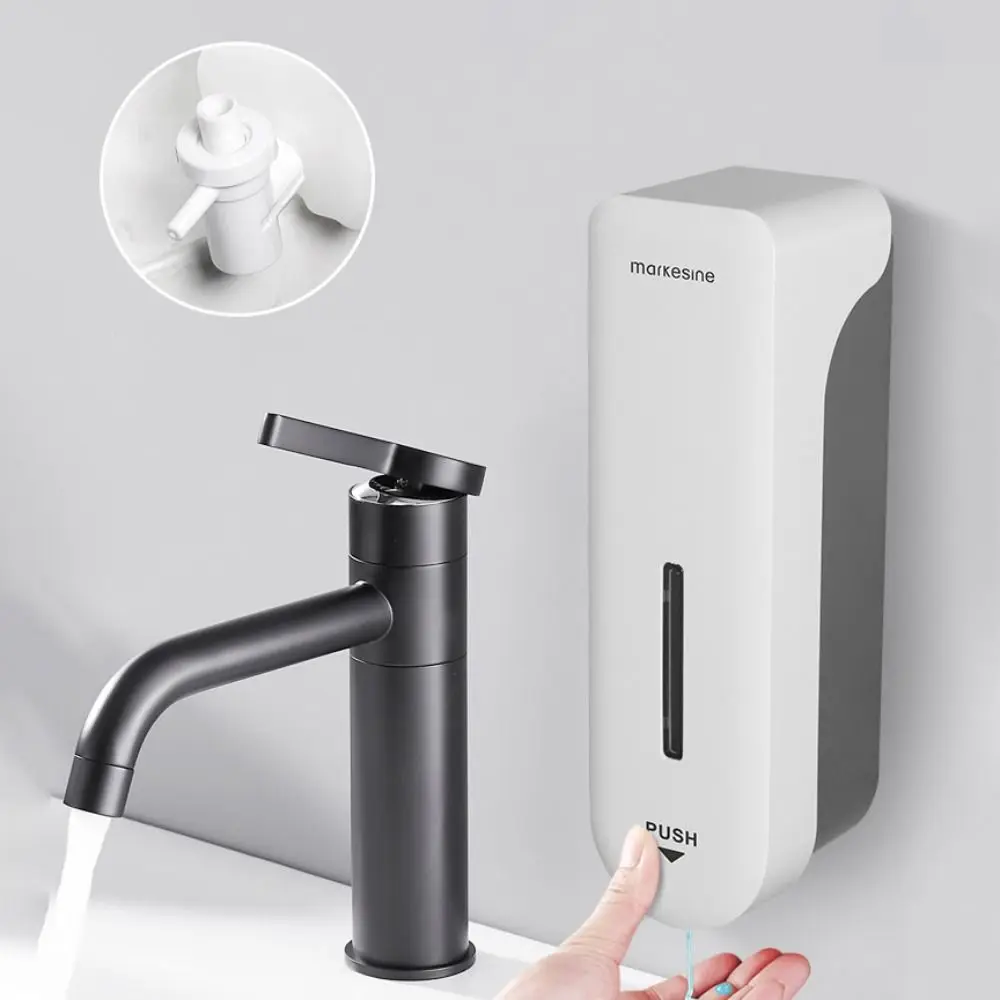 Wall Mounted No-Drill Soap Dispenser Anti-Drip Design Press Pump Press-Type Soap Dispenser Liquid Soap Durable