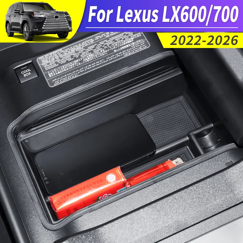 

For Toyota 2022-2026 LX600 LX700 Lexus 600 700 Center Console Armrest Box Layered Storage Organizer Tray Interior Accessories