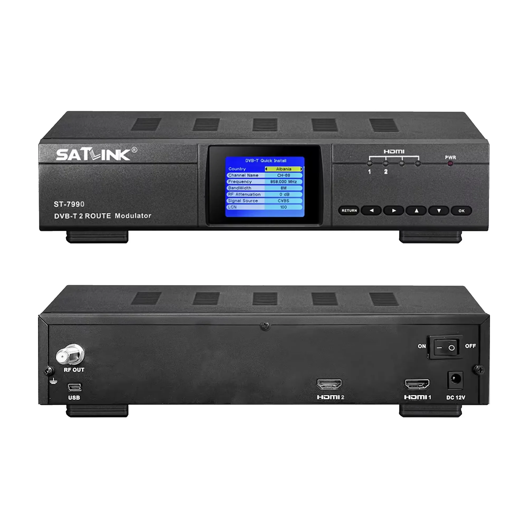 H.264 Encoder‑Modulator HD AV Input DVB‑T DVB‑C ISDB‑T RF‑Out 2.4