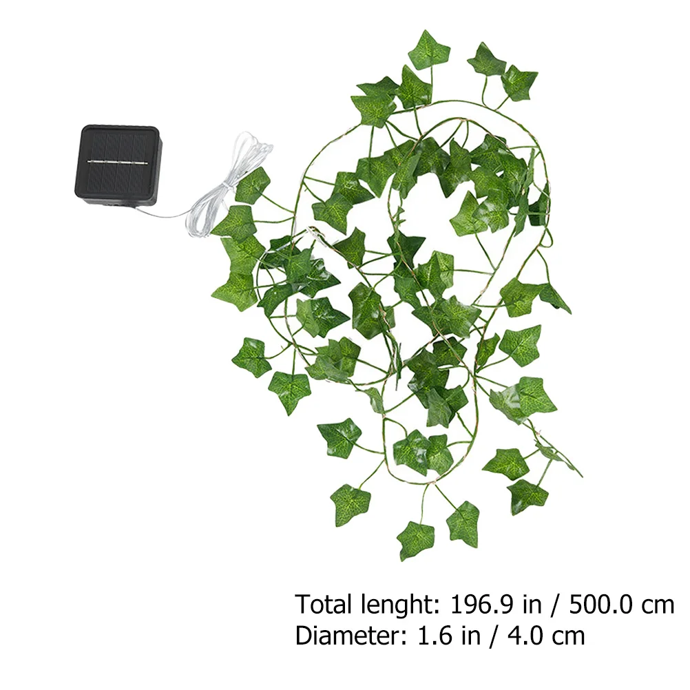 

Solar Leaf Rattan String Lights 50 Leds Decorative Garden Fairy Lights Outdoor Lawn Patio LED String Light Decorative Light