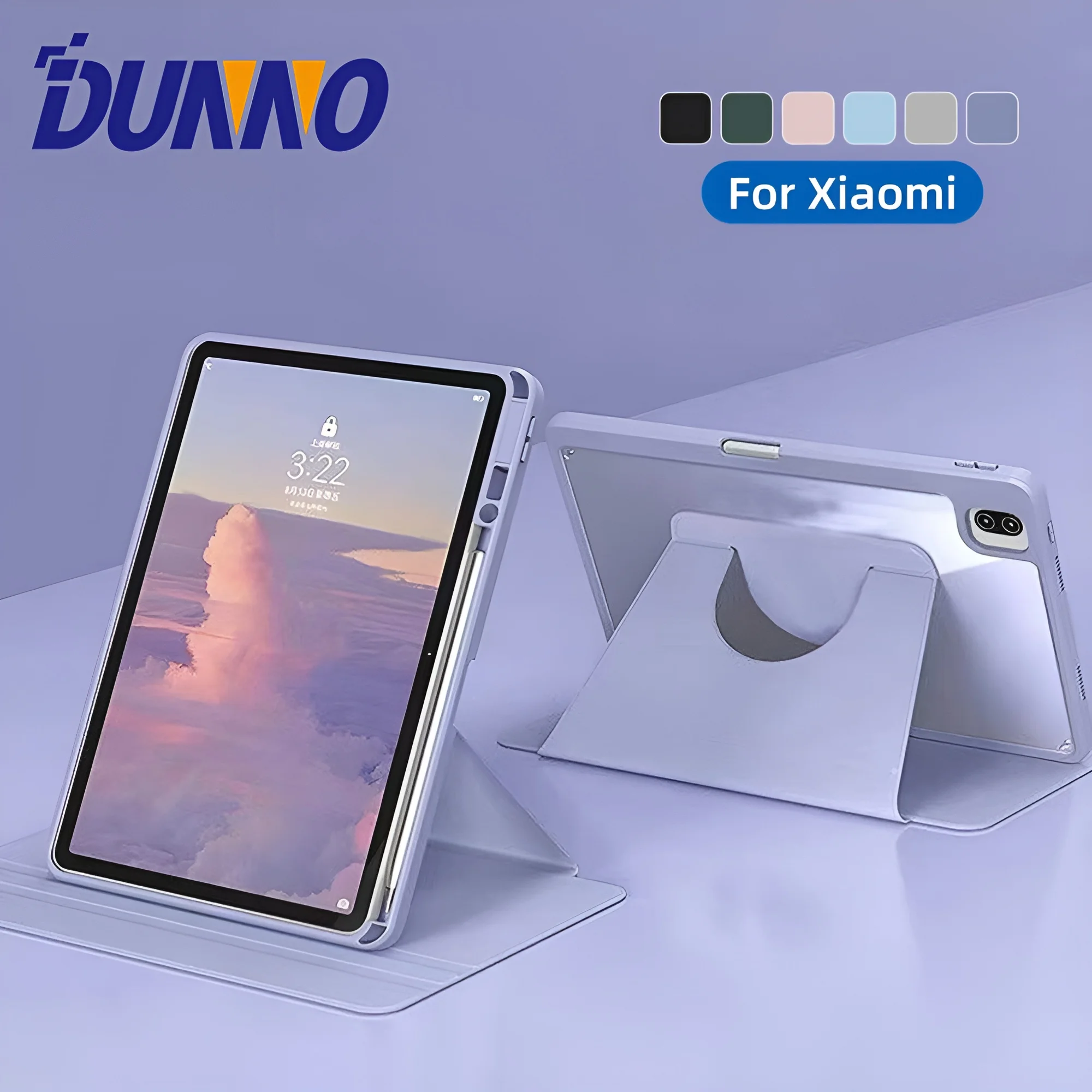 

For Xiaomi Pad 6 5 Pro Case 11.2 in 360° Rotation Flip Stand Case Funda For Xiaomi Pad 7 Pro Mi Pad 7 2024 with Auto Sleep Cover