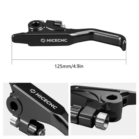 NICECNC para Stark Varg EX para Stark Varg MX 2024-2025 Motocross palanca de freno corta izquierda mango de aluminio bicicleta eléctrica de cross