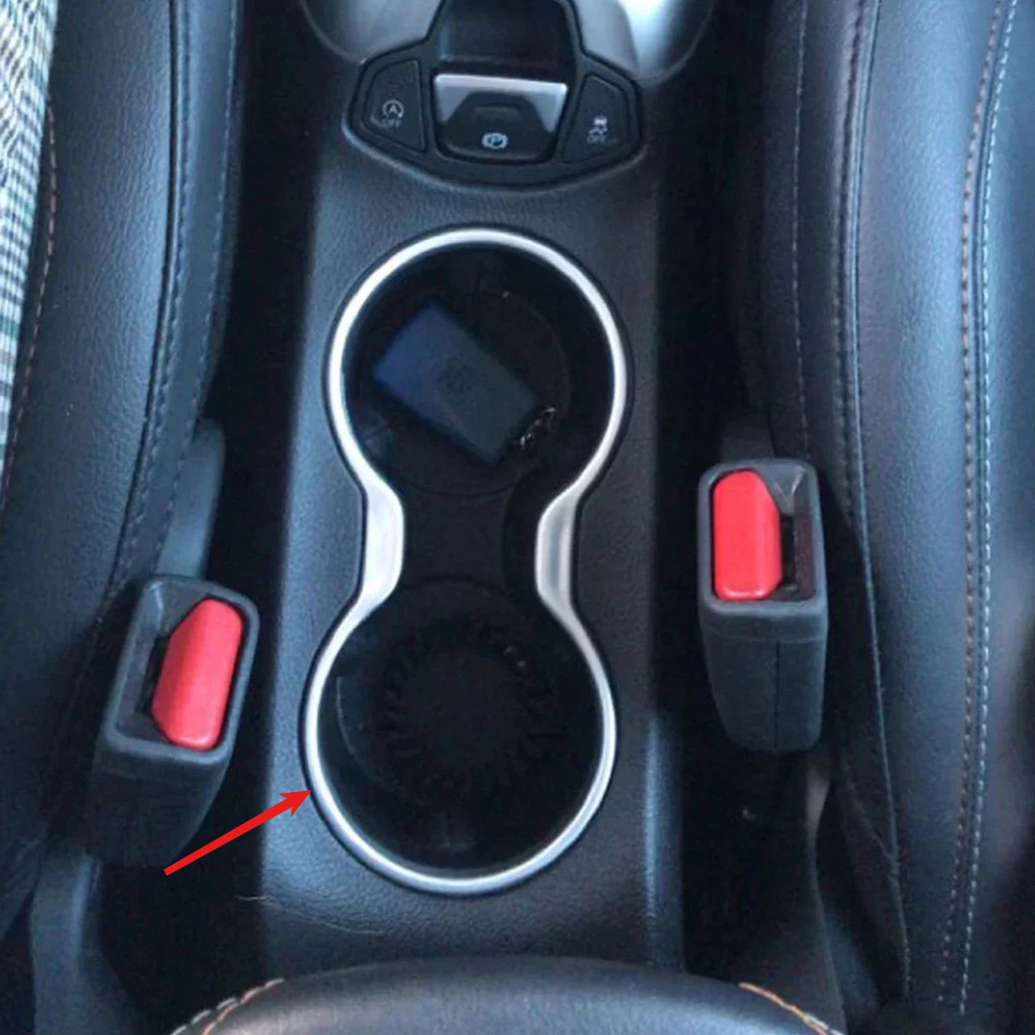 

Car Center Console Water Cup Drink Holder Frame Cover Trim For Jeep Compass 2017 2018 2019 2020 2021 Matte Interior Accessories