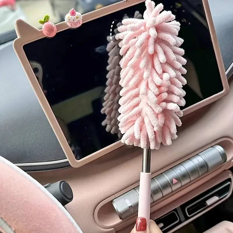 Mini Car Duster Brush Extendable Bendable Microfiber Dusting Tool for Home and Auto Interior Cleaning Polyester Fiber Material