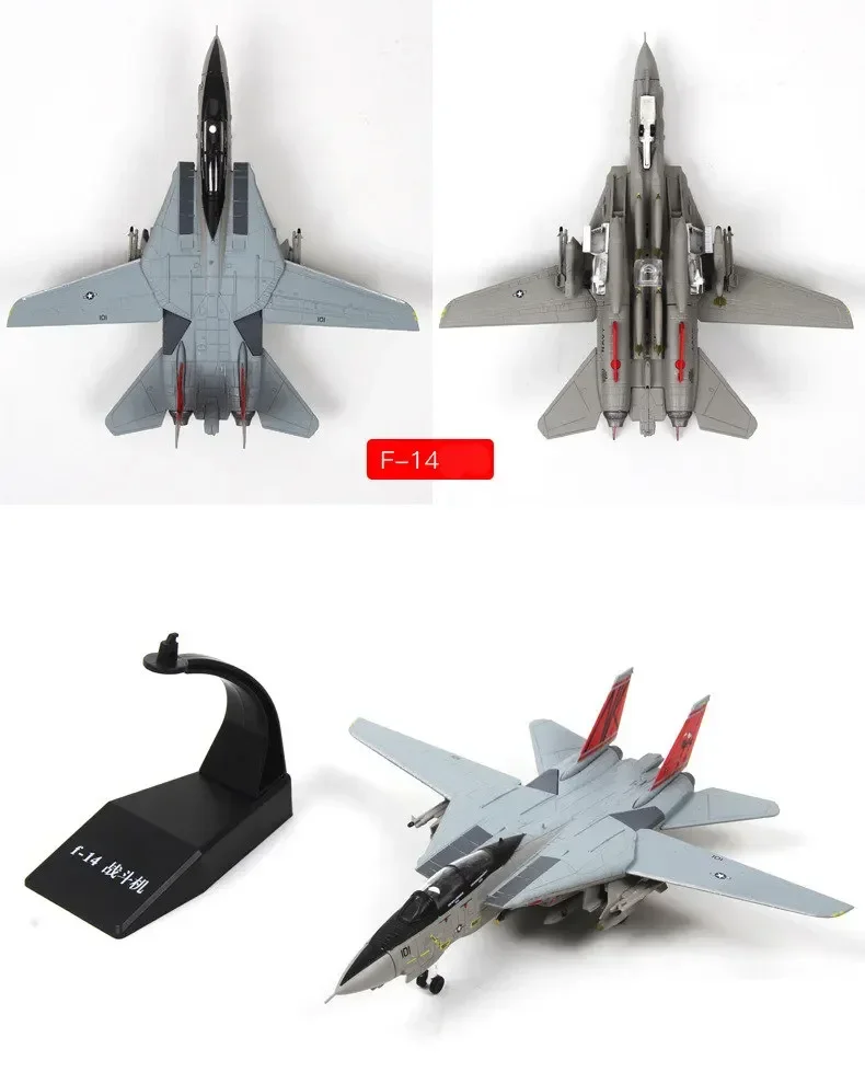 Scala 1/100 U.S Air Force F-14 F-15 modello di combattente giocattoli aereo in metallo modello di aereo militare modello di collezione di appassionati di militari