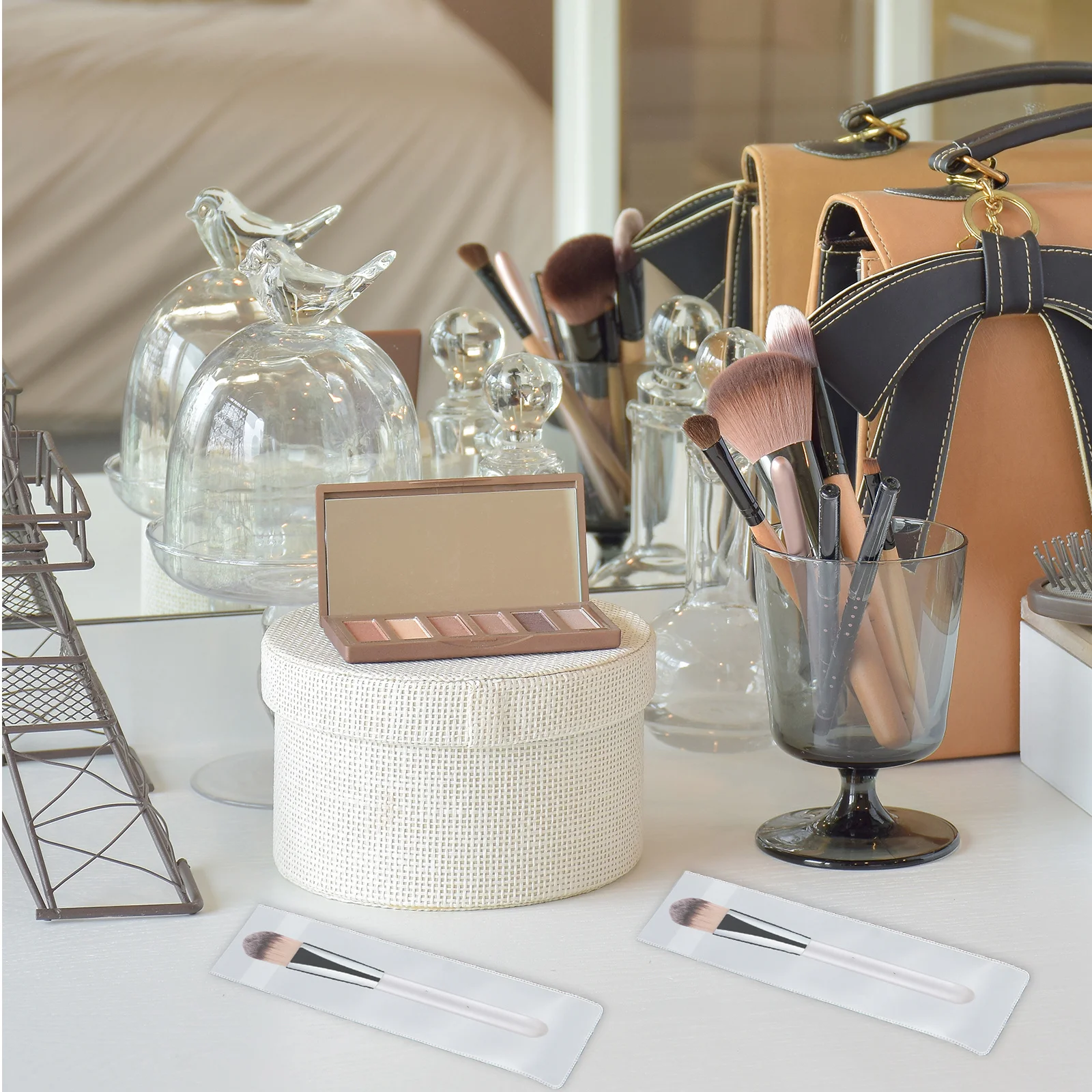 

10 Pcs Beauty Brush Protective Cover Makeup Case Travel Wash Bag Set Organizer Eva Covers Storage