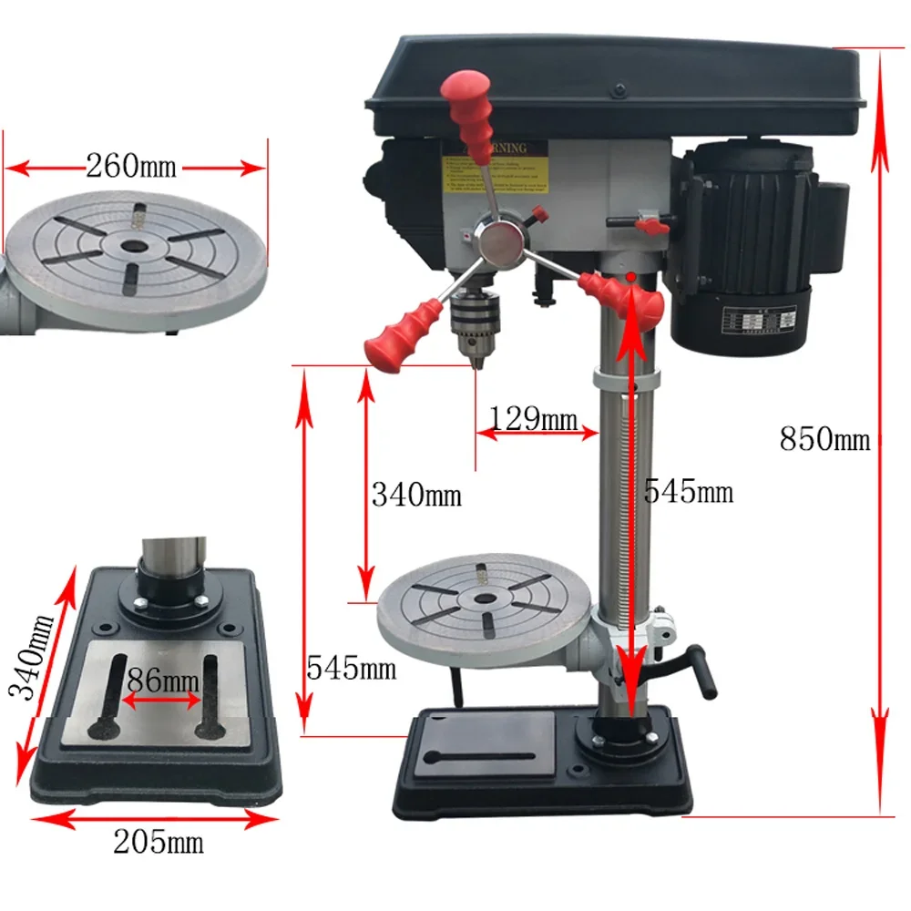 Laser Type Household Multi Functional Bench Drill Press Bench Drill Drilling Machine Manufacturers Workshop Price