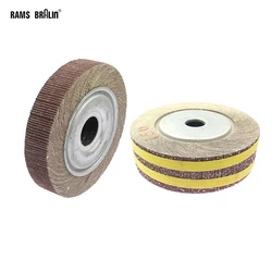 Roue à lamelles abrasives, 1 pièce, meule, chiffon de ponçage, balai à franges, métal, bois, polissage