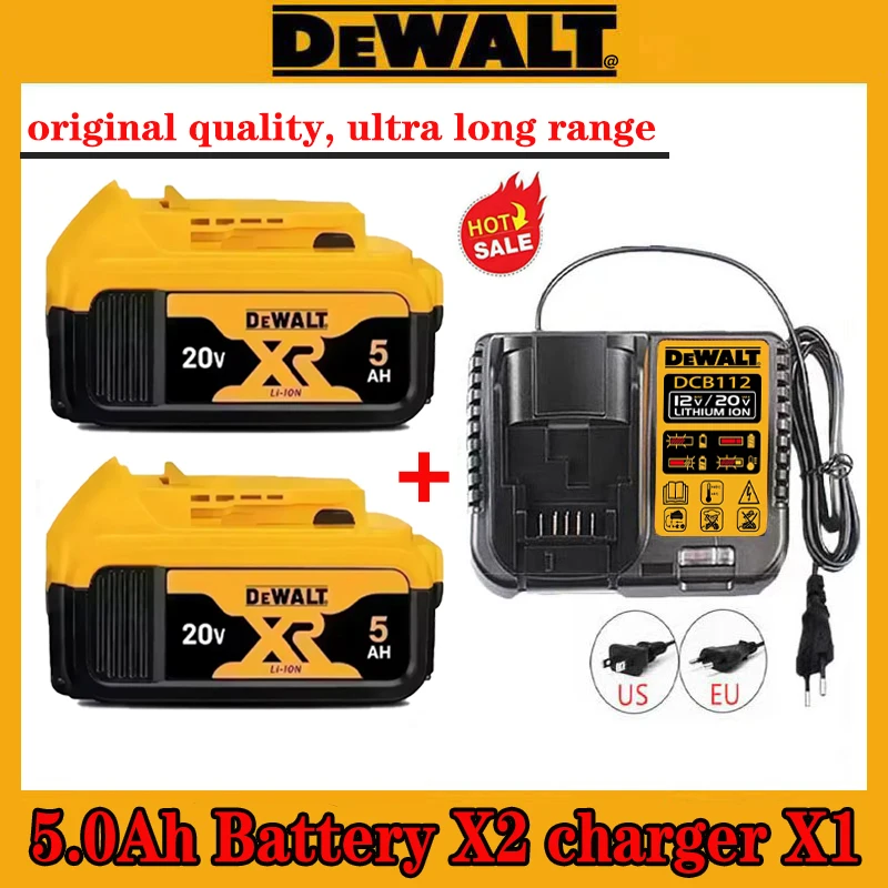 

DEWALT original 20V, 5AH, DCB115, DCB118 battery charger, fast charging, lithium battery, tool battery