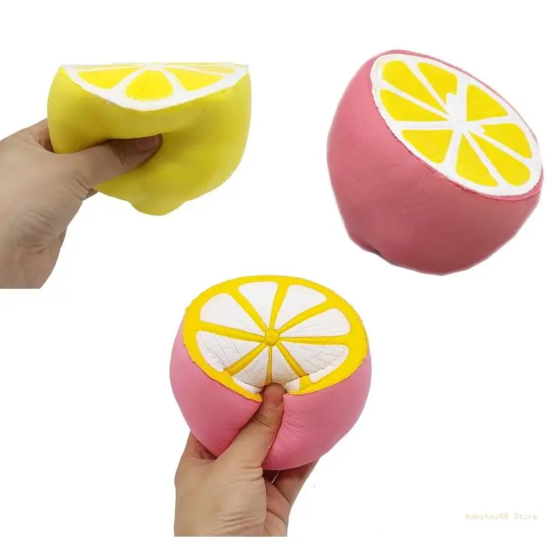 Y4UD Flour Ball Decompressing Toy Slow Rising Kitchen Props Fruit for ADD OCD Therapy